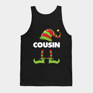 Cousin Elf Funny Matching Christmas Costume Family Tank Top